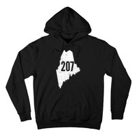 207 Maine State Area Code Outline Pride Hoodie