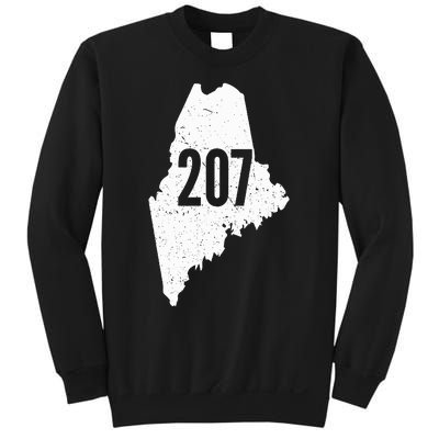 207 Maine State Area Code Outline Pride Sweatshirt