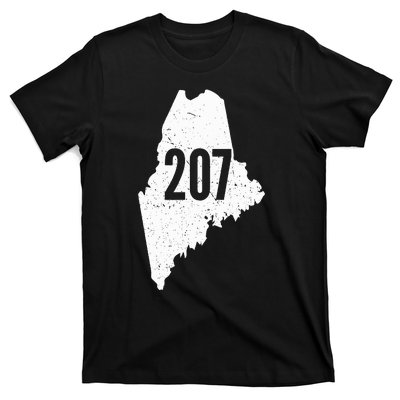 207 Maine State Area Code Outline Pride T-Shirt