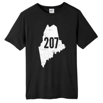 207 Maine State Area Code Outline Pride Tall Fusion ChromaSoft Performance T-Shirt