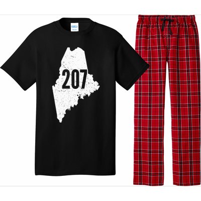 207 Maine State Area Code Outline Pride Pajama Set