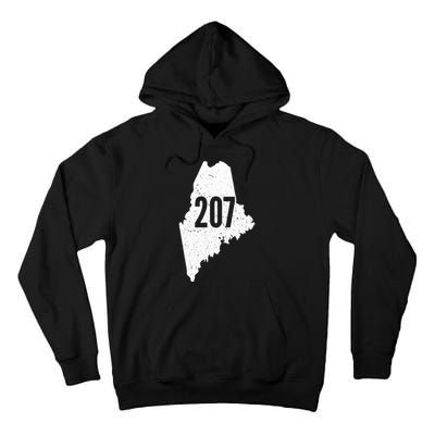 207 Maine State Area Code Outline Pride Tall Hoodie