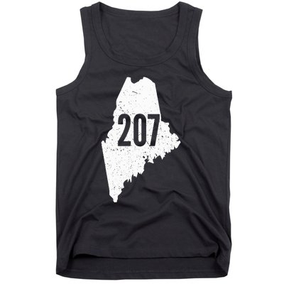 207 Maine State Area Code Outline Pride Tank Top