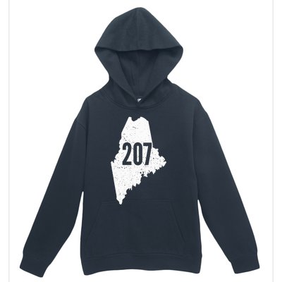 207 Maine State Area Code Outline Pride Urban Pullover Hoodie