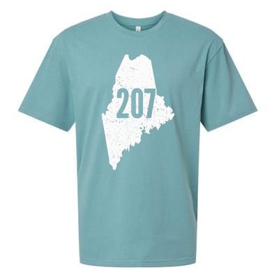 207 Maine State Area Code Outline Pride Sueded Cloud Jersey T-Shirt