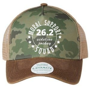 262 Moral Support Squad Funny Marathon Runner Legacy Tie Dye Trucker Hat