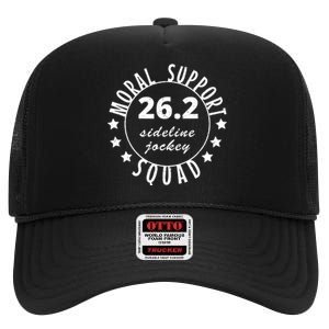 262 Moral Support Squad Funny Marathon Runner High Crown Mesh Back Trucker Hat