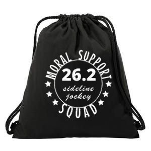 262 Moral Support Squad Funny Marathon Runner Drawstring Bag