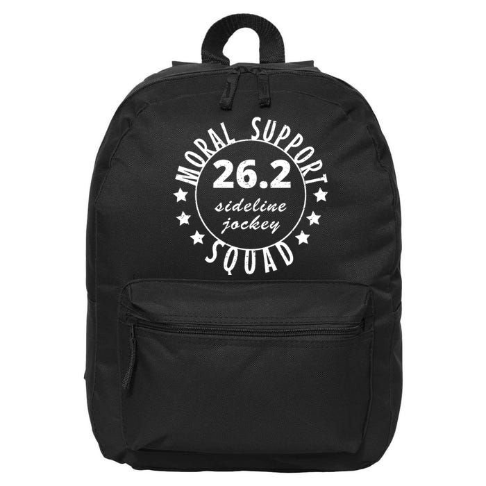 262 Moral Support Squad Funny Marathon Runner 16 in Basic Backpack