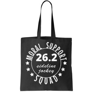 262 Moral Support Squad Funny Marathon Runner Tote Bag