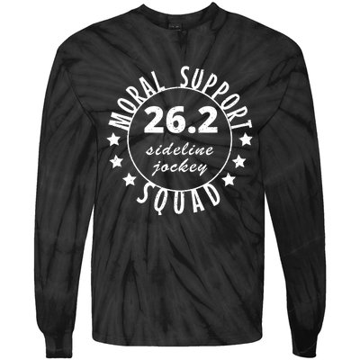 262 Moral Support Squad Funny Marathon Runner Tie-Dye Long Sleeve Shirt