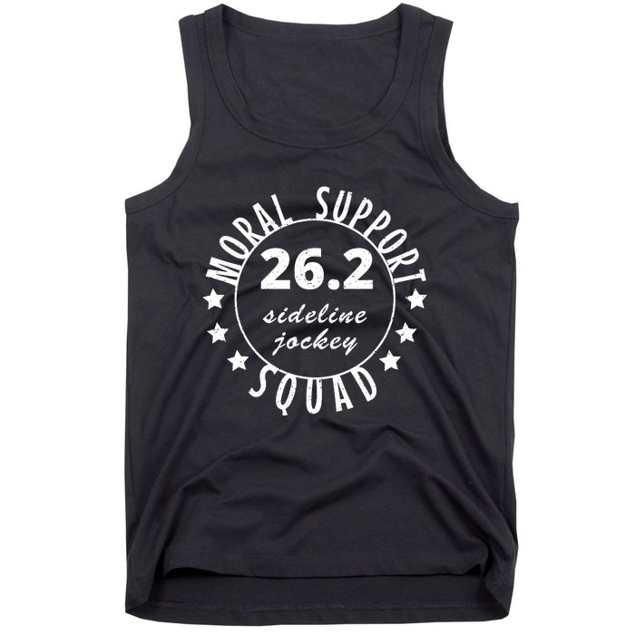 262 Moral Support Squad Funny Marathon Runner Tank Top