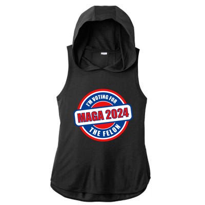 2024 Maga Trump Supporter Ladies PosiCharge Tri-Blend Wicking Draft Hoodie Tank