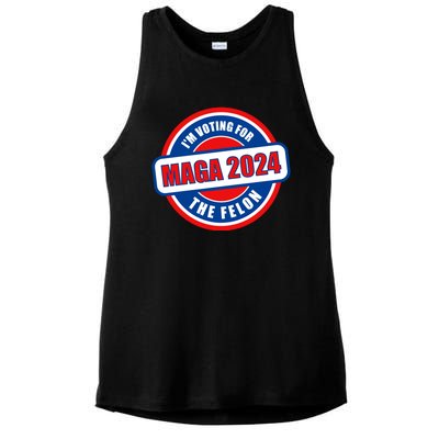 2024 Maga Trump Supporter Ladies PosiCharge Tri-Blend Wicking Tank