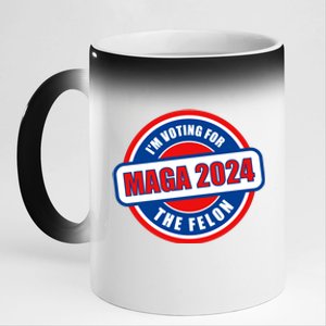 2024 Maga Trump Supporter 11oz Black Color Changing Mug