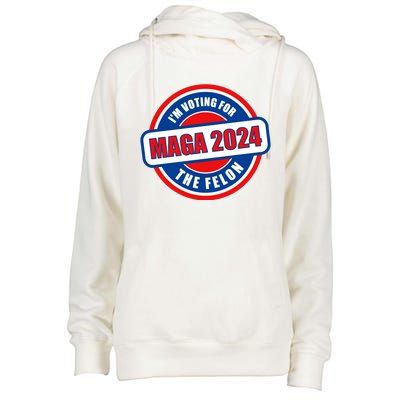 2024 Maga Trump Supporter Womens Funnel Neck Pullover Hood