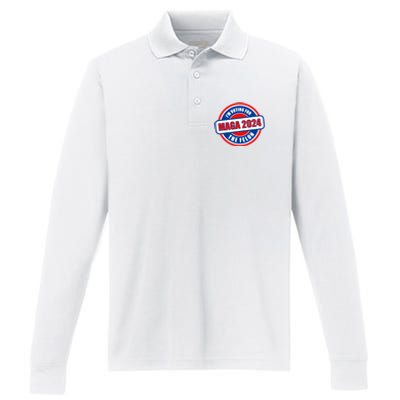 2024 Maga Trump Supporter Performance Long Sleeve Polo