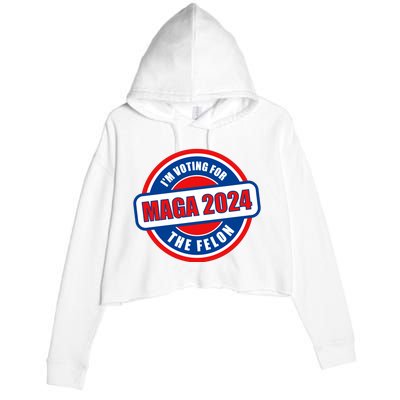 2024 Maga Trump Supporter Crop Fleece Hoodie