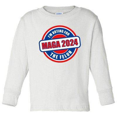 2024 Maga Trump Supporter Toddler Long Sleeve Shirt