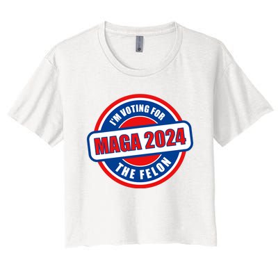 2024 Maga Trump Supporter Women's Crop Top Tee