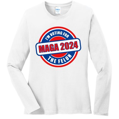 2024 Maga Trump Supporter Ladies Long Sleeve Shirt