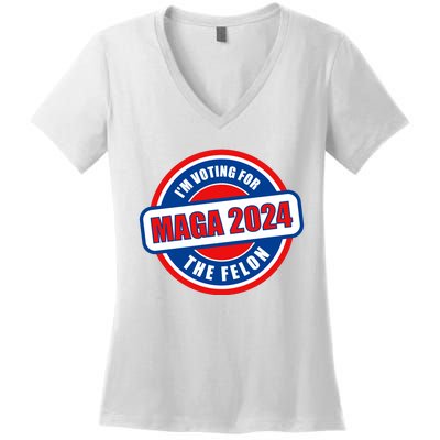 2024 Maga Trump Supporter Women's V-Neck T-Shirt