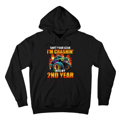 2nd Monster Truck Birthday Party Birthday Hoodie