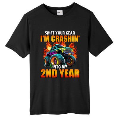 2nd Monster Truck Birthday Party Birthday Tall Fusion ChromaSoft Performance T-Shirt