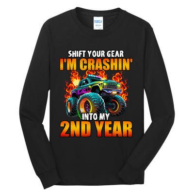 2nd Monster Truck Birthday Party Birthday Tall Long Sleeve T-Shirt