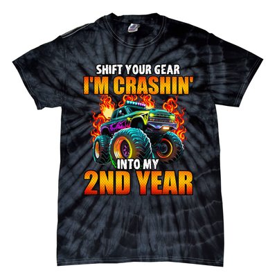 2nd Monster Truck Birthday Party Birthday Tie-Dye T-Shirt