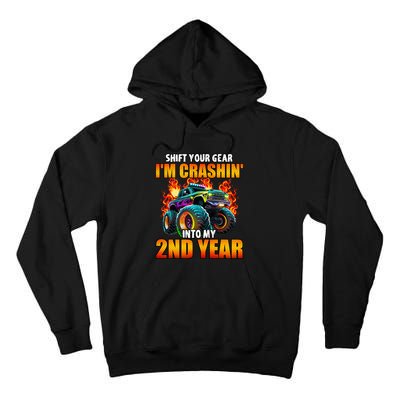 2nd Monster Truck Birthday Party Birthday Tall Hoodie