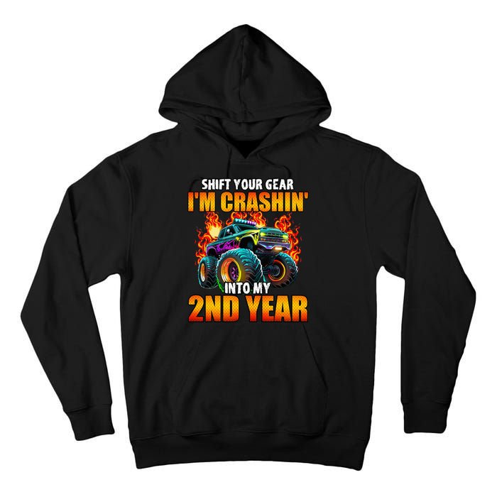 2nd Monster Truck Birthday Party Birthday Tall Hoodie