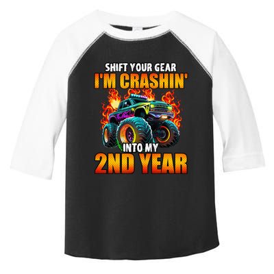 2nd Monster Truck Birthday Party Birthday Toddler Fine Jersey T-Shirt