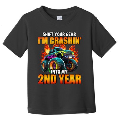 2nd Monster Truck Birthday Party Birthday Toddler T-Shirt