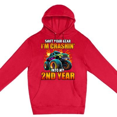 2nd Monster Truck Birthday Party Birthday Premium Pullover Hoodie