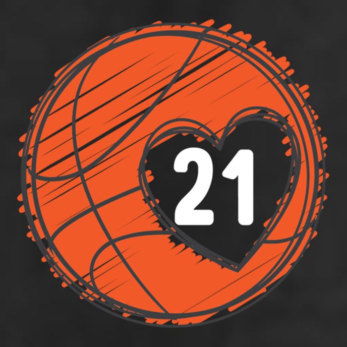 #21 Number 21 Basketball Graphic Saying Ball Bball Cute Gift 7 Panel Mesh Trucker Snapback Hat
