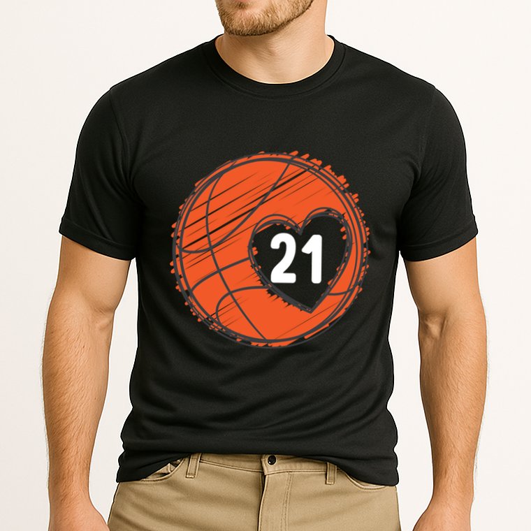#21 Number 21 Basketball Graphic Saying Ball Bball Cute Gift Cooling Performance Crew T-Shirt