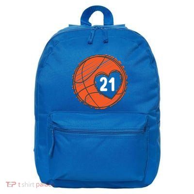 #21 Number 21 Basketball Graphic Saying Ball Bball Cute Gift 16 in Basic Backpack