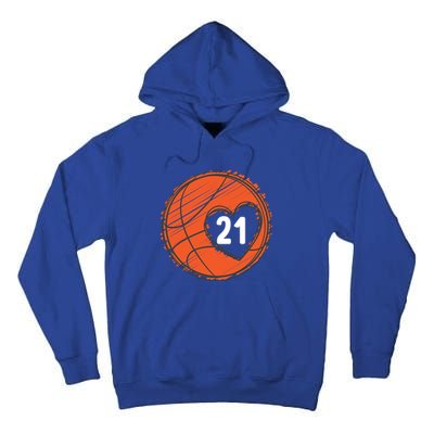 #21 Number 21 Basketball Graphic Saying Ball Bball Cute Gift Tall Hoodie