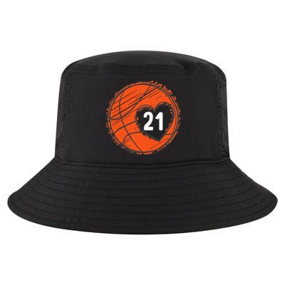 21 Number 21 Basketball Graphic Saying Ball Bball Cute Cool Comfort Performance Bucket Hat