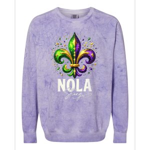 2025 Nola Always Never Forget New Orleans Strong Colorblast Crewneck Sweatshirt