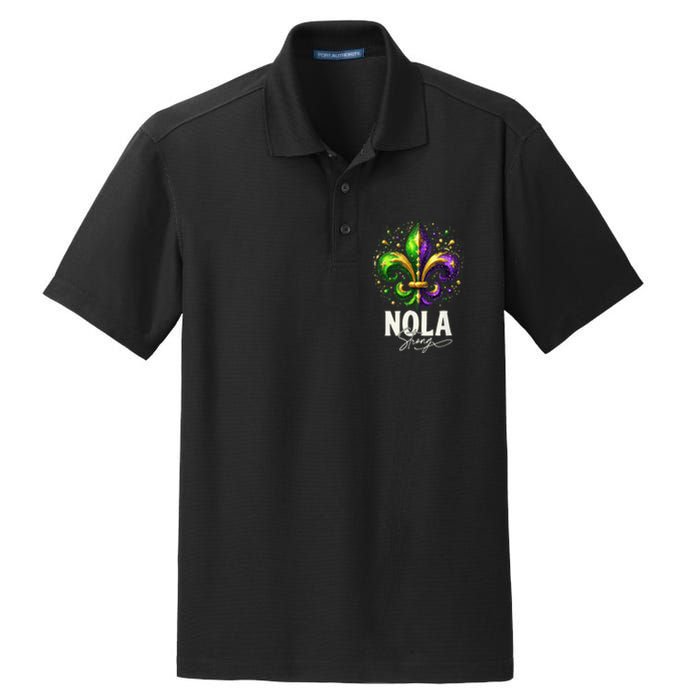 2025 Nola Always Never Forget New Orleans Strong Dry Zone Grid Polo