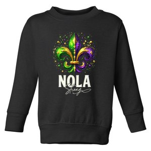 2025 Nola Always Never Forget New Orleans Strong Toddler Sweatshirt