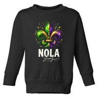 2025 Nola Always Never Forget New Orleans Strong Toddler Sweatshirt