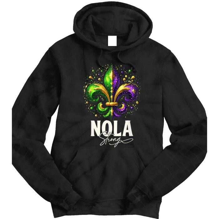 2025 Nola Always Never Forget New Orleans Strong Tie Dye Hoodie