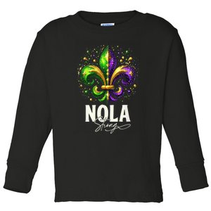 2025 Nola Always Never Forget New Orleans Strong Toddler Long Sleeve Shirt