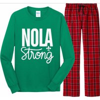 2025 Nola Always Never Forget New Orleans Strong Long Sleeve Pajama Set