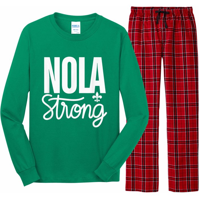 2025 Nola Always Never Forget New Orleans Strong Long Sleeve Pajama Set