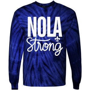 2025 Nola Always Never Forget New Orleans Strong Tie-Dye Long Sleeve Shirt