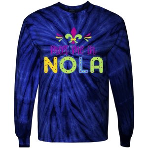 2025 Nola Always Never Forget New Orleans Strong Tie-Dye Long Sleeve Shirt